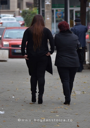 fat woman on street